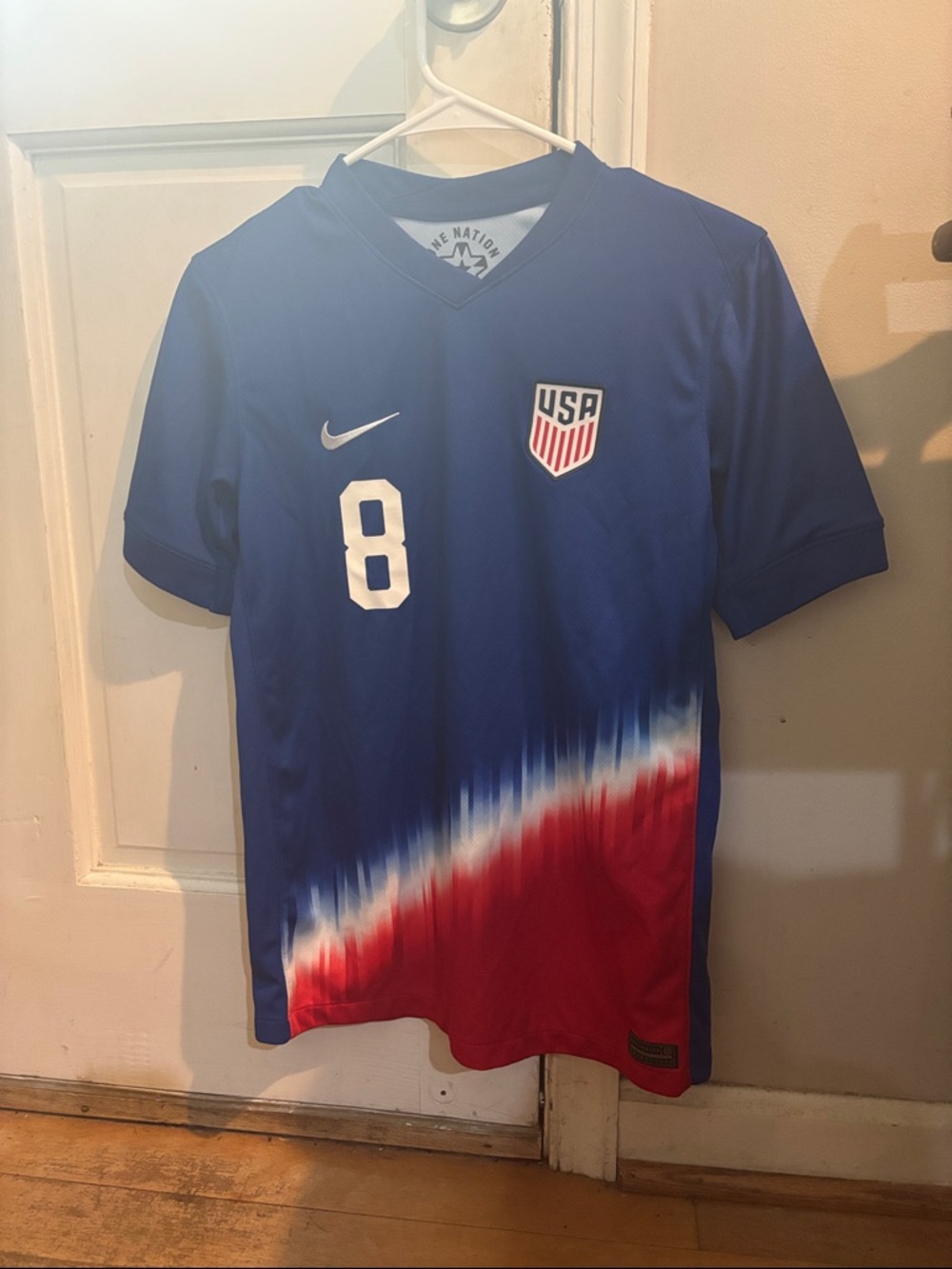 Nike USA Kids Soccer Jersey Blue White Red #8